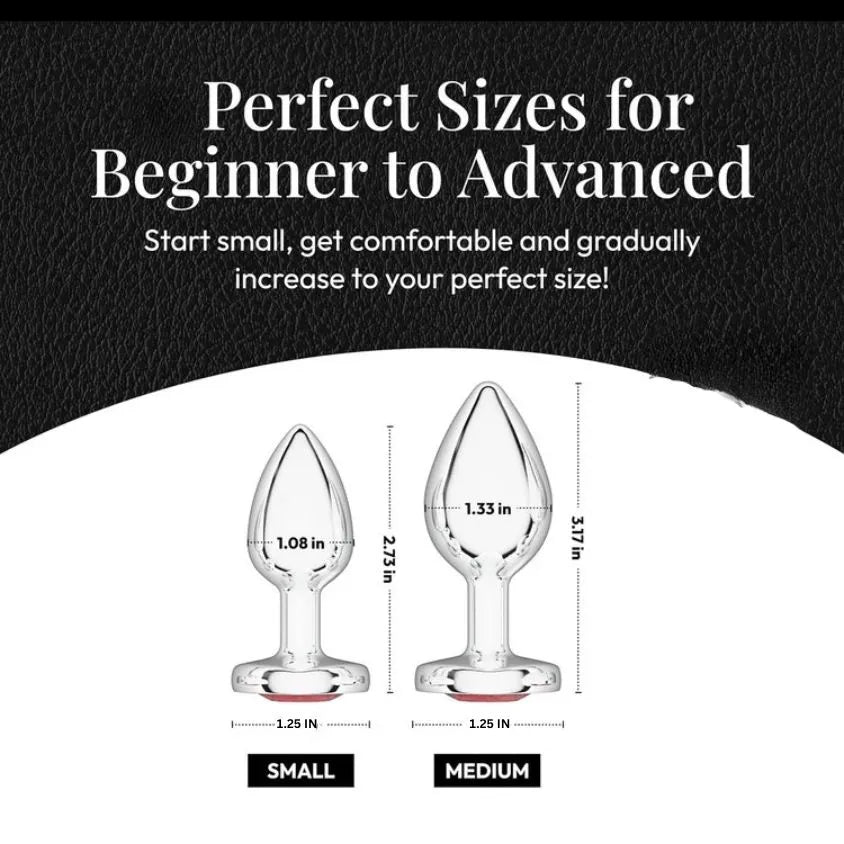 Premium Aluminum Alloy Heart Anal/Butt Plug unisex