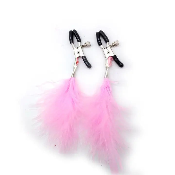 Furry Feather Nipple Clamp