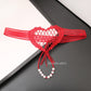 Heart Lace Pearl Thong