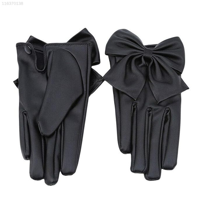 Mini Bow Leather Gloves