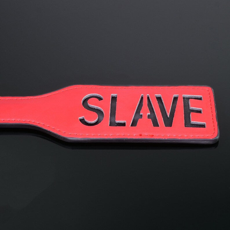 PU Leather SLAVE Spanking Paddle