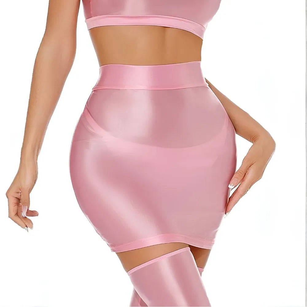 Nylon Spandex Mini Skirt for Women