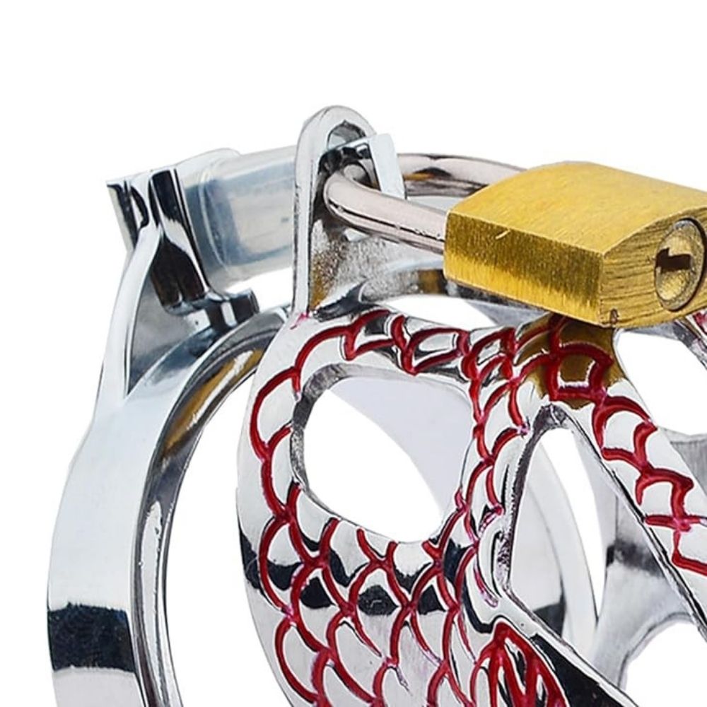 Snake Stainless Steel Men Chastity Cage