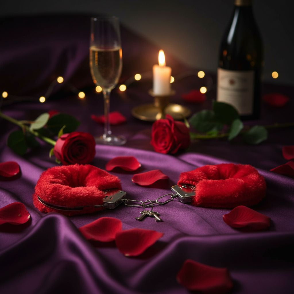 Plush Red Fur Handcuffs