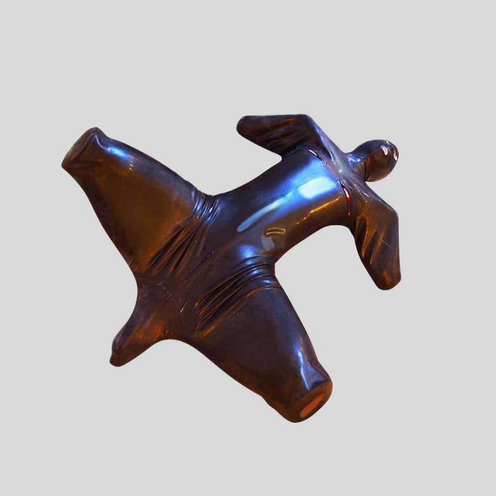 Faux Leather Prisoner Full Body Zentai Suit