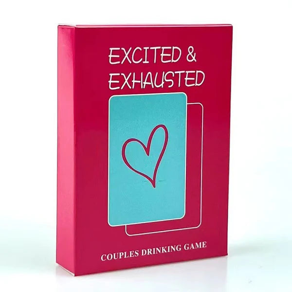 Excited & Exhausted Couples Drinking Card Game