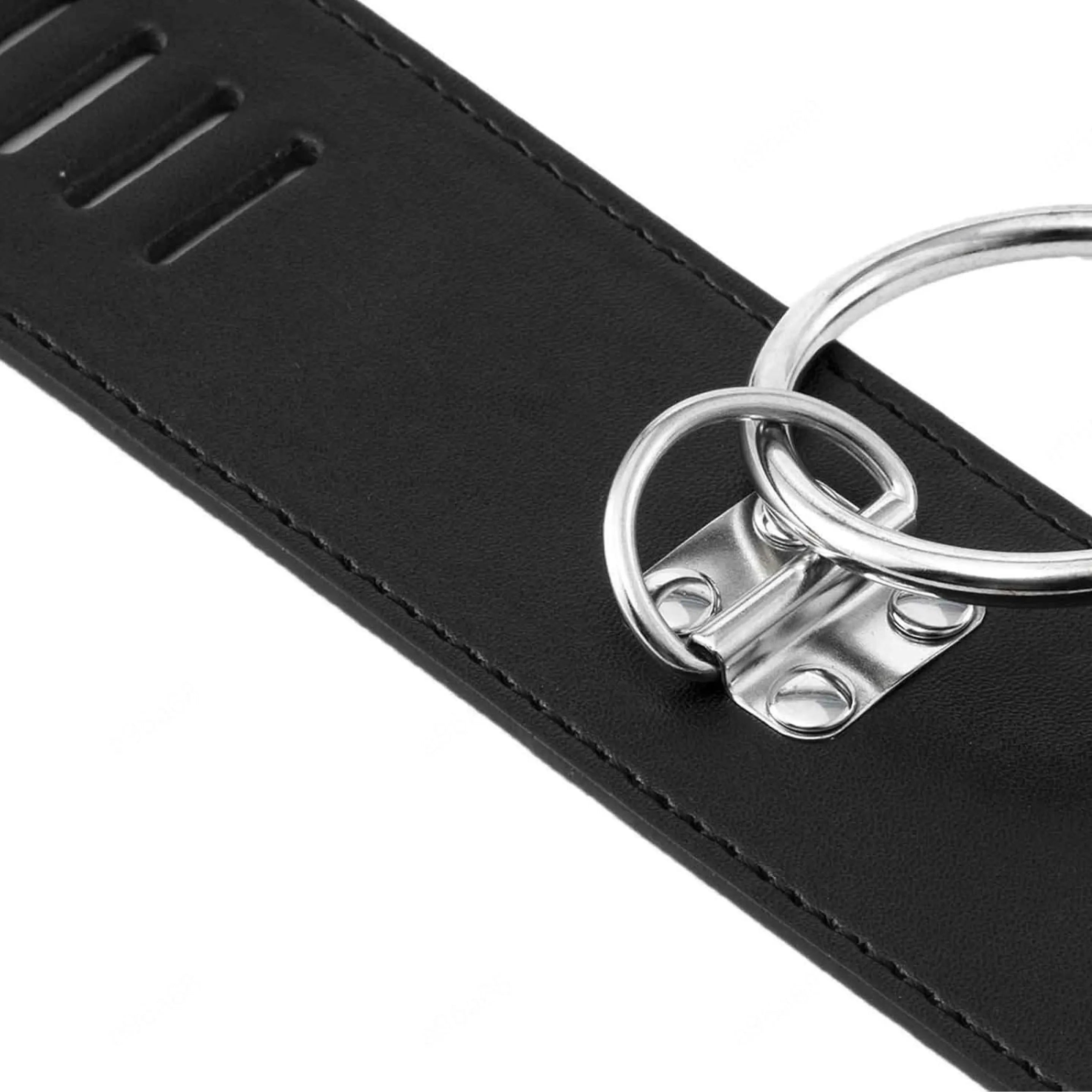 Stainless Steel Leather Wrist & Ankle Restraint Spreader Bar Set