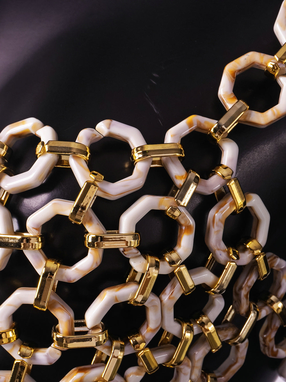 Alloy Chain Metallic Mesh Skirt & Top Set