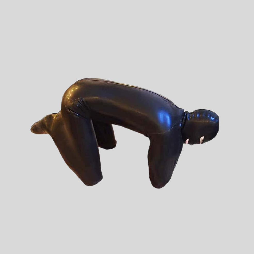 Faux Leather Prisoner Full Body Zentai Suit