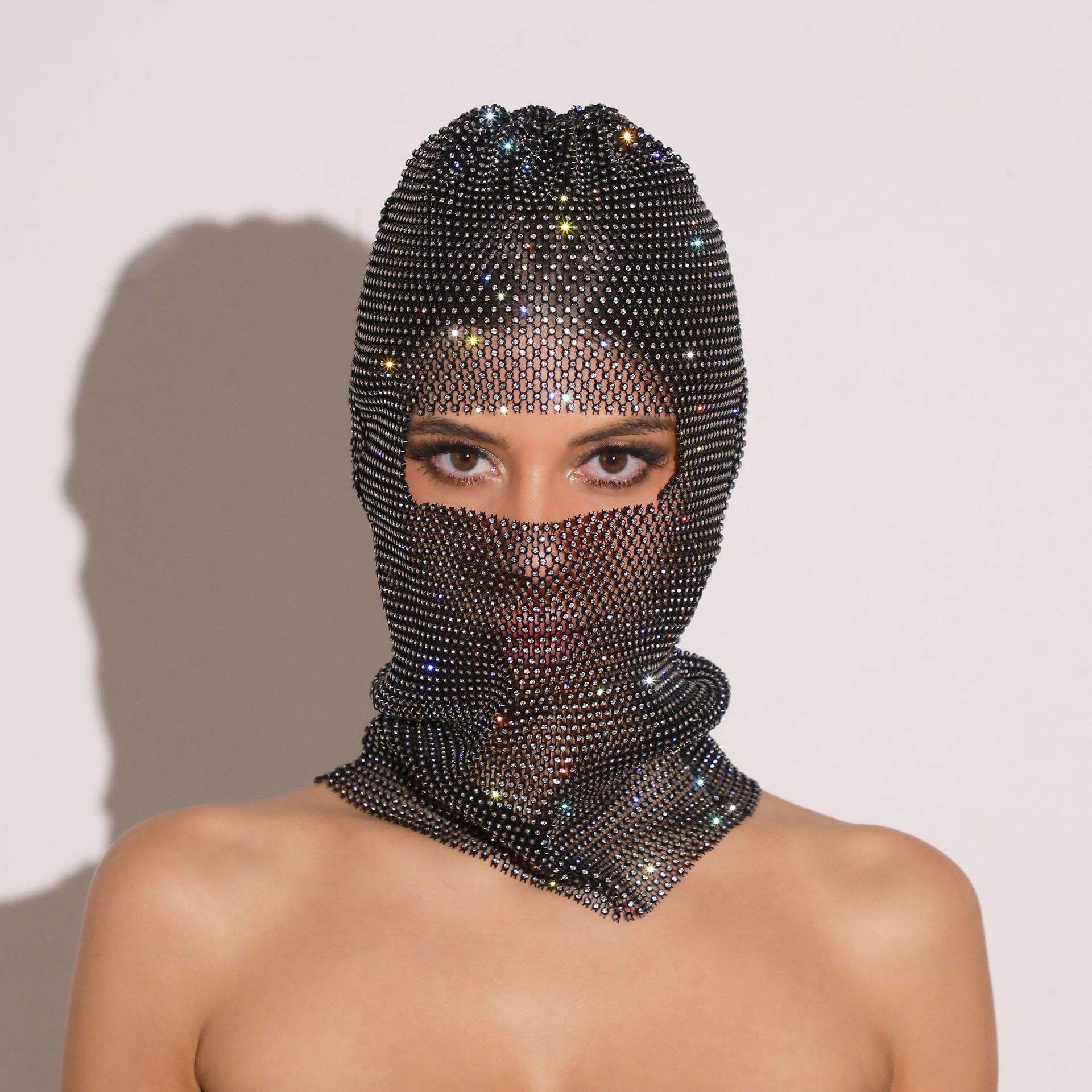 Balaclava Rhinestone Crystal Headwear Mask