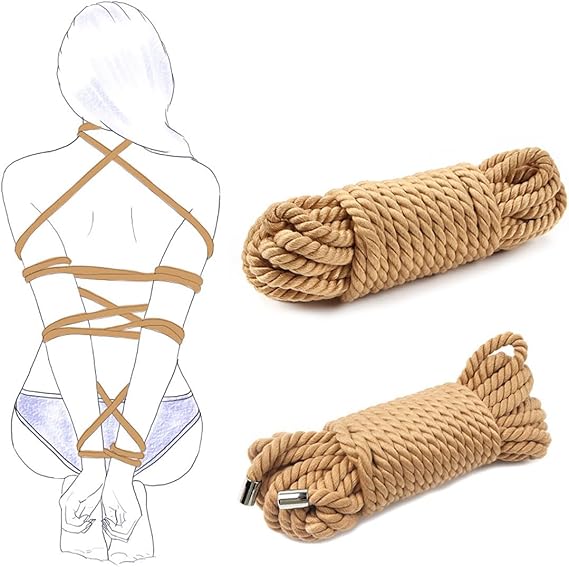 10M Red Bondage Rope with Metal Clip