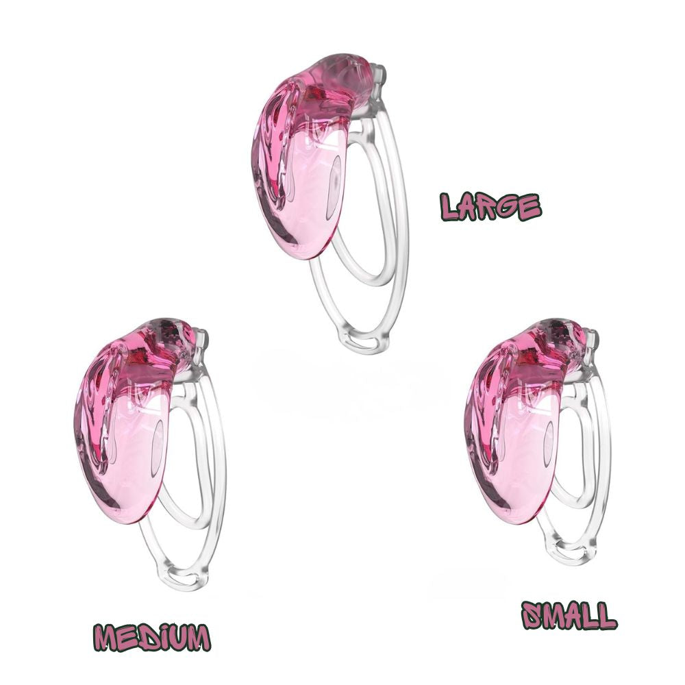 Candy Sissy Transparent Vagina Chastity Cage Male