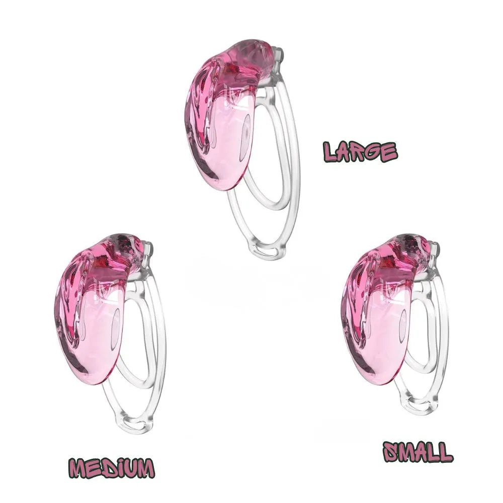 Candy Sissy Transparent Vagina Chastity Cage Male