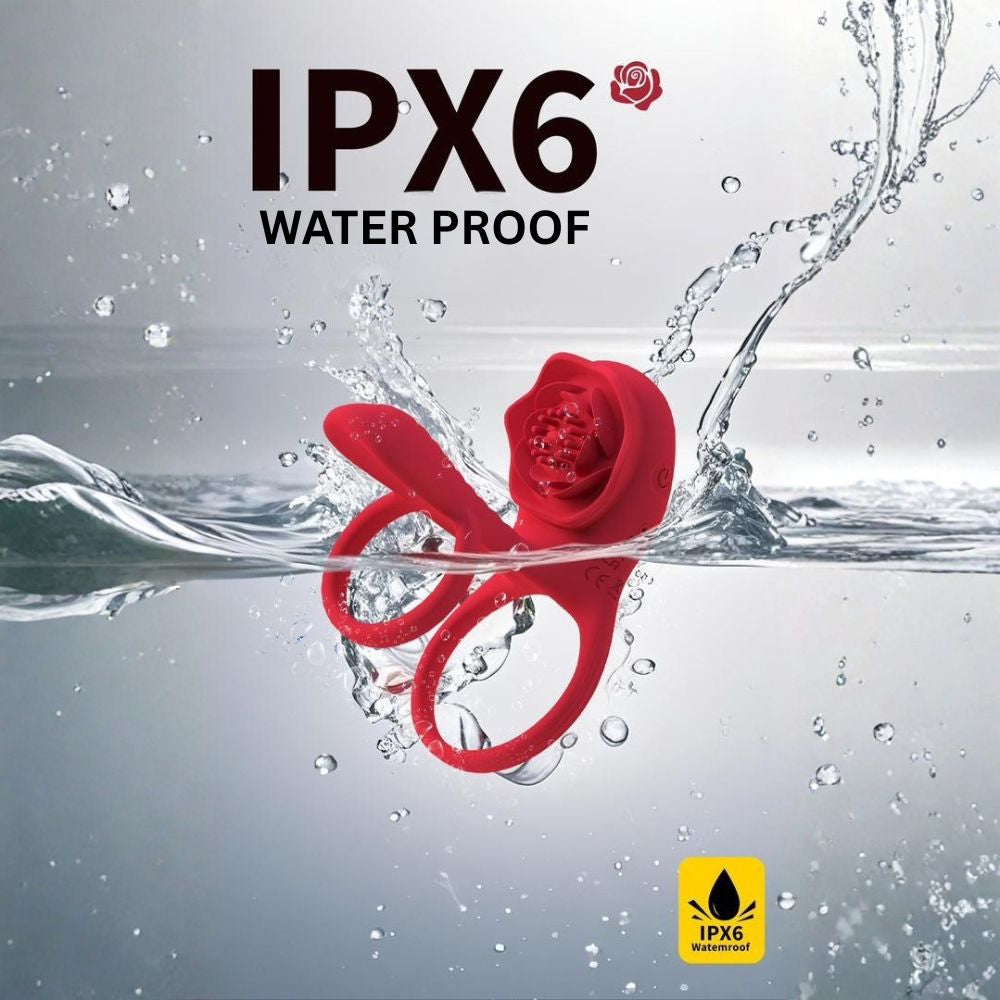 Men Wireless Remote Control Vibrating Rose Ring Sleeve Toy