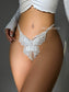 Butterfly Pearl Lace Thong