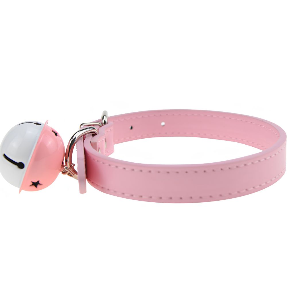 Cute Pink Collar Leash With Bell Charm