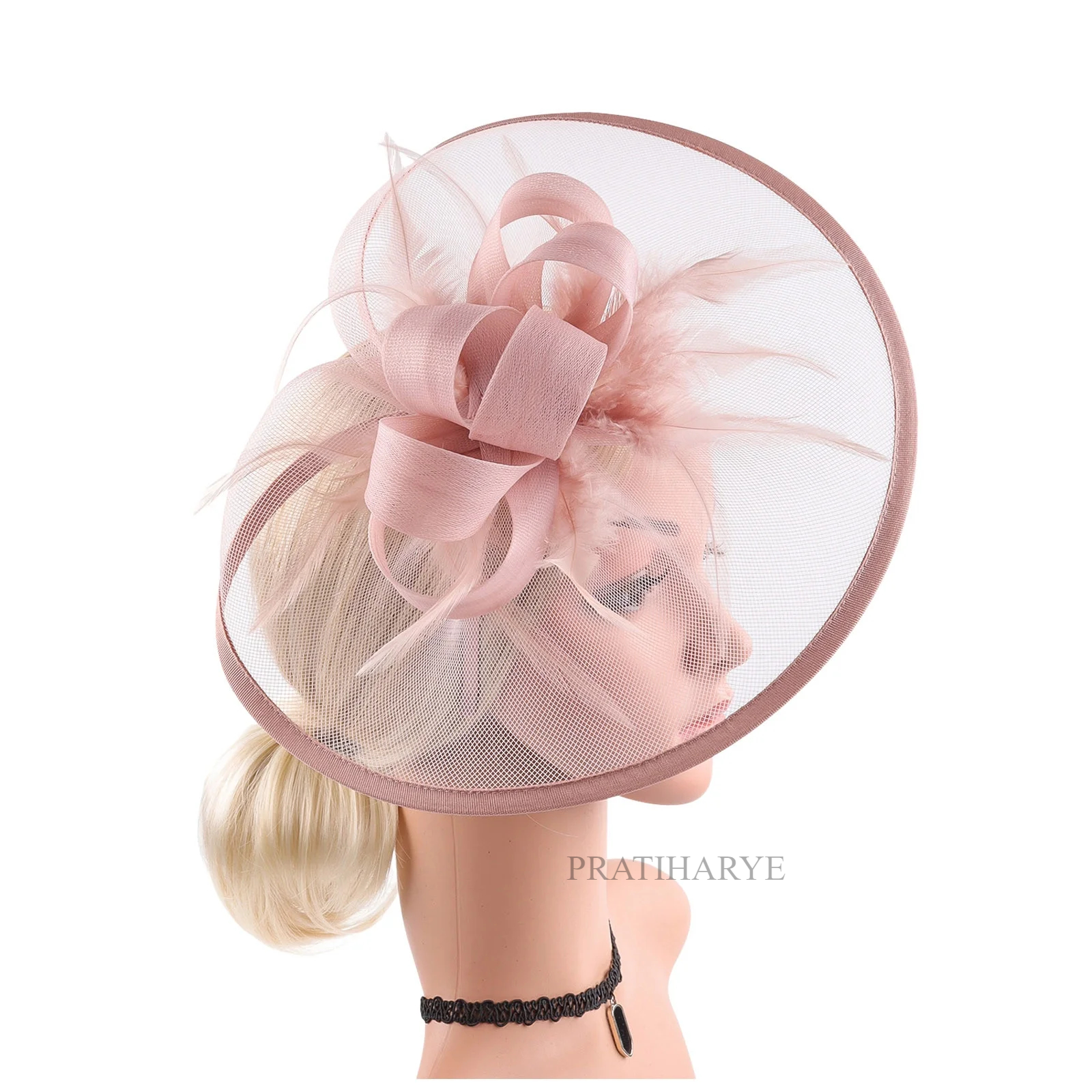 Premium Feather Bow Fasinators Hat