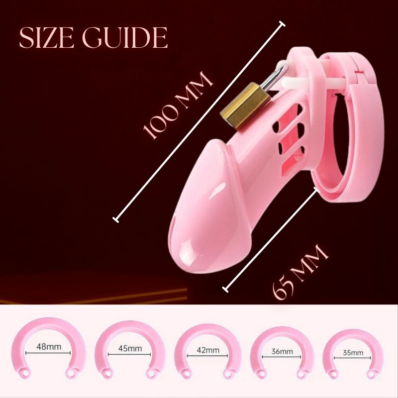 Plastic Male Chasity Cage lock