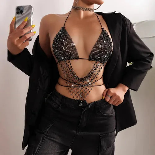 Sexy Chain Mesh Bra