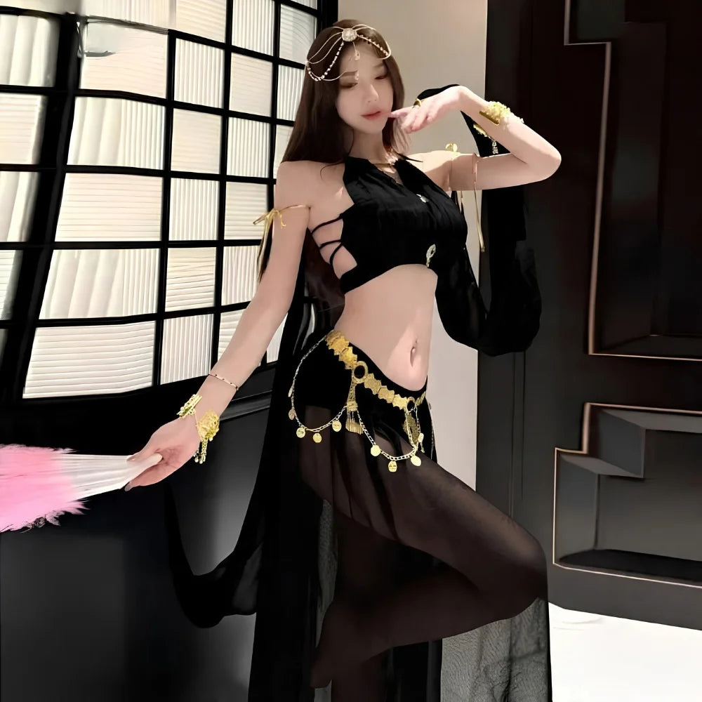 Arabian Belly Dancer Roleplay Outfit - Black