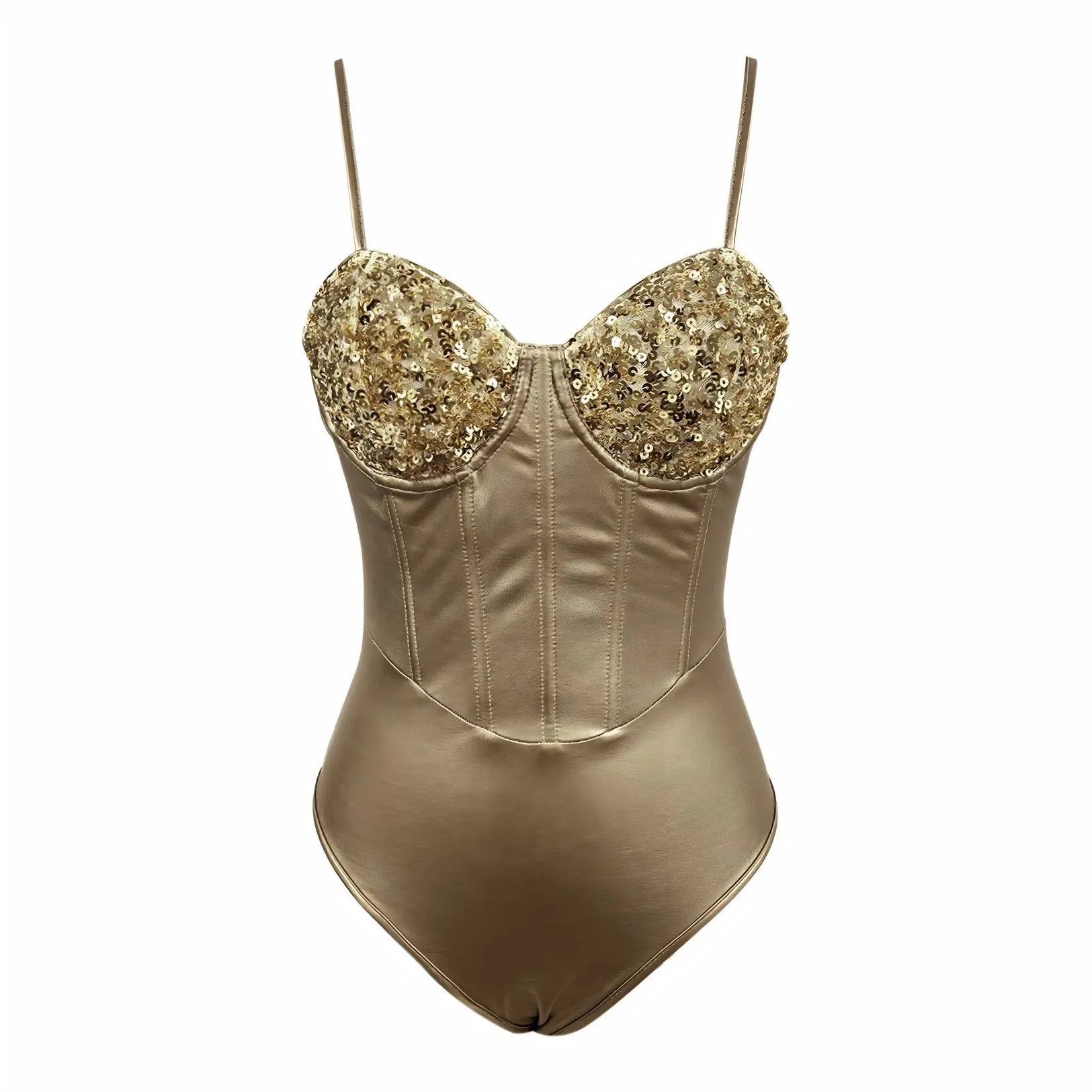 Luxe Sequin Fishbone Bodysuit