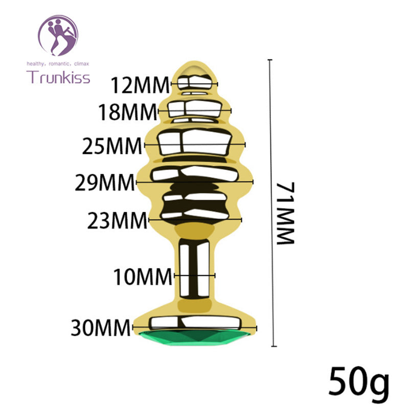 Premium Aluminum Spiral Golden Butt Plug unisex