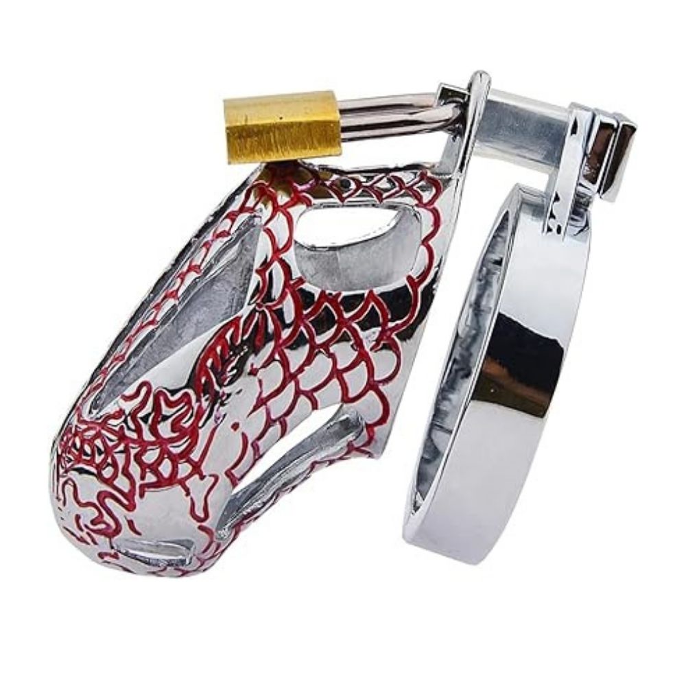 Snake Stainless Steel Men Chastity Cage