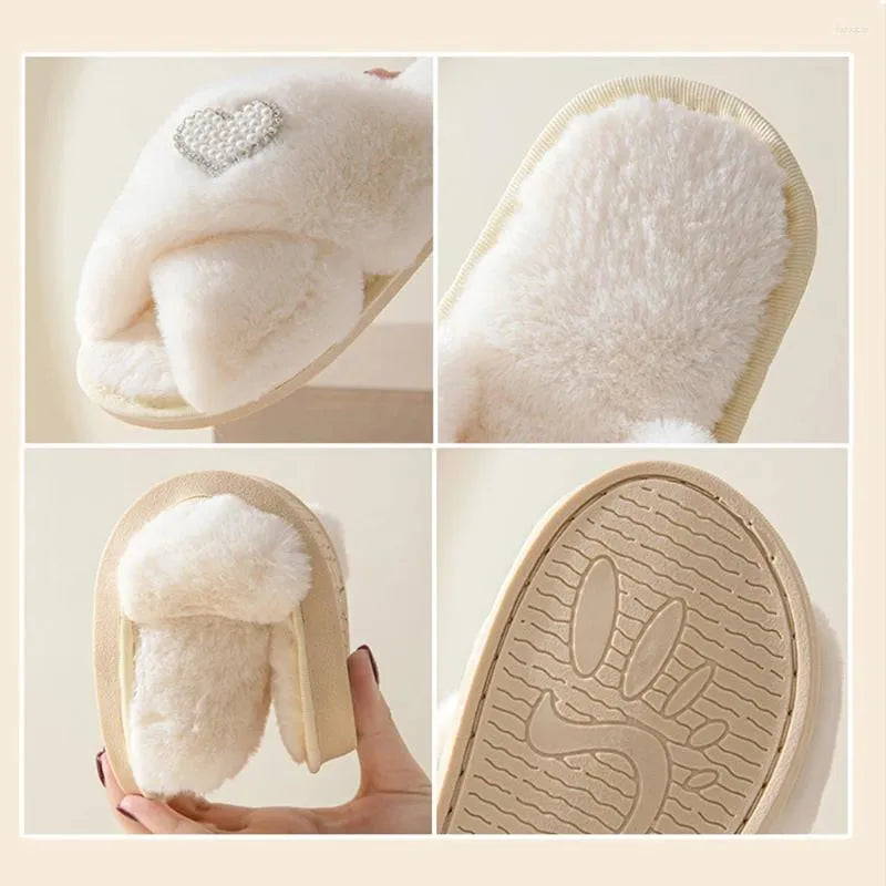 Mrs Furry White Slippers