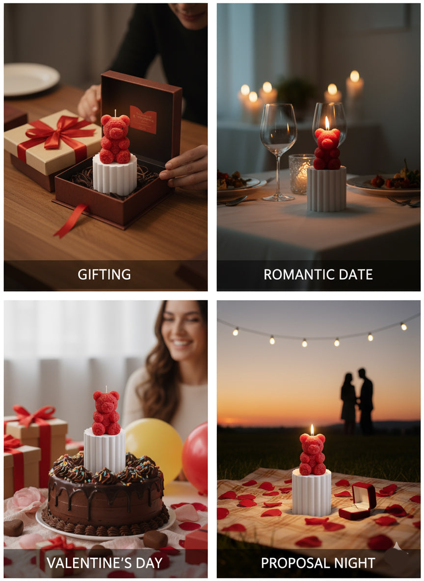 Scented Teddy Bear Low Temperature Candle