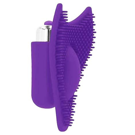Dotted Silicone Electric Purple Vibrator