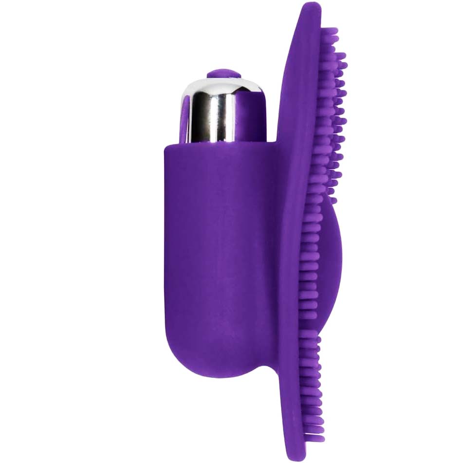 Dotted Silicone Electric Purple Vibrator