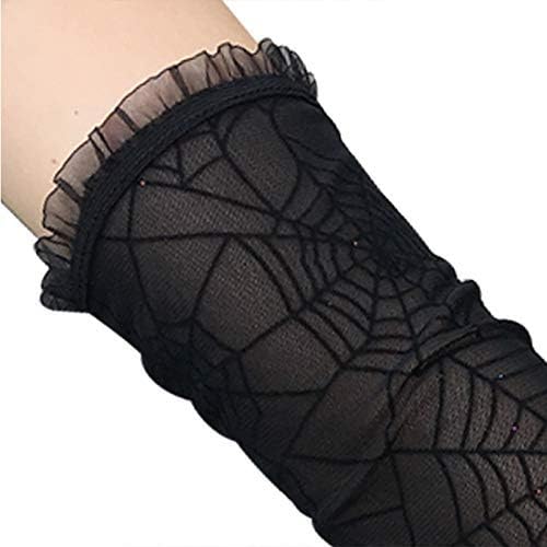 Gothic Spiderweb Mesh Arm Gloves