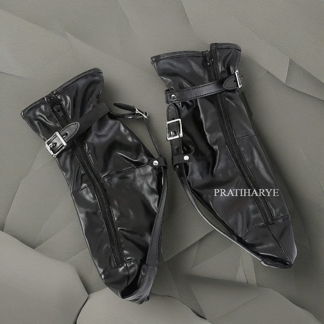 Leather Bondage Boots
