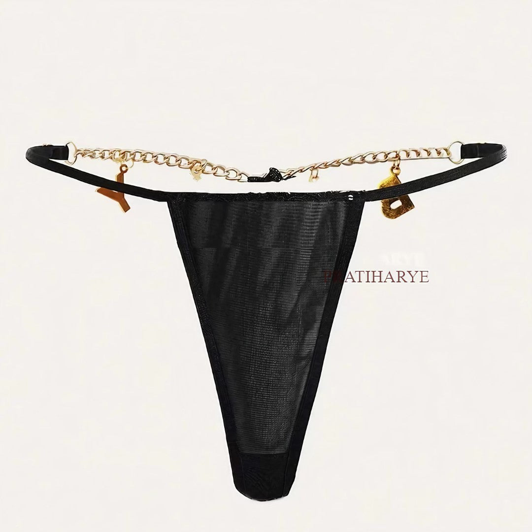 Bay Letter Chain Thong