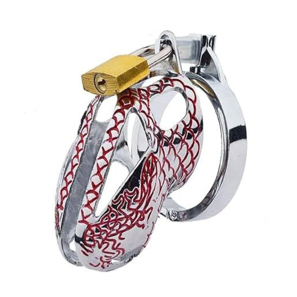 Snake Stainless Steel Men Chastity Cage