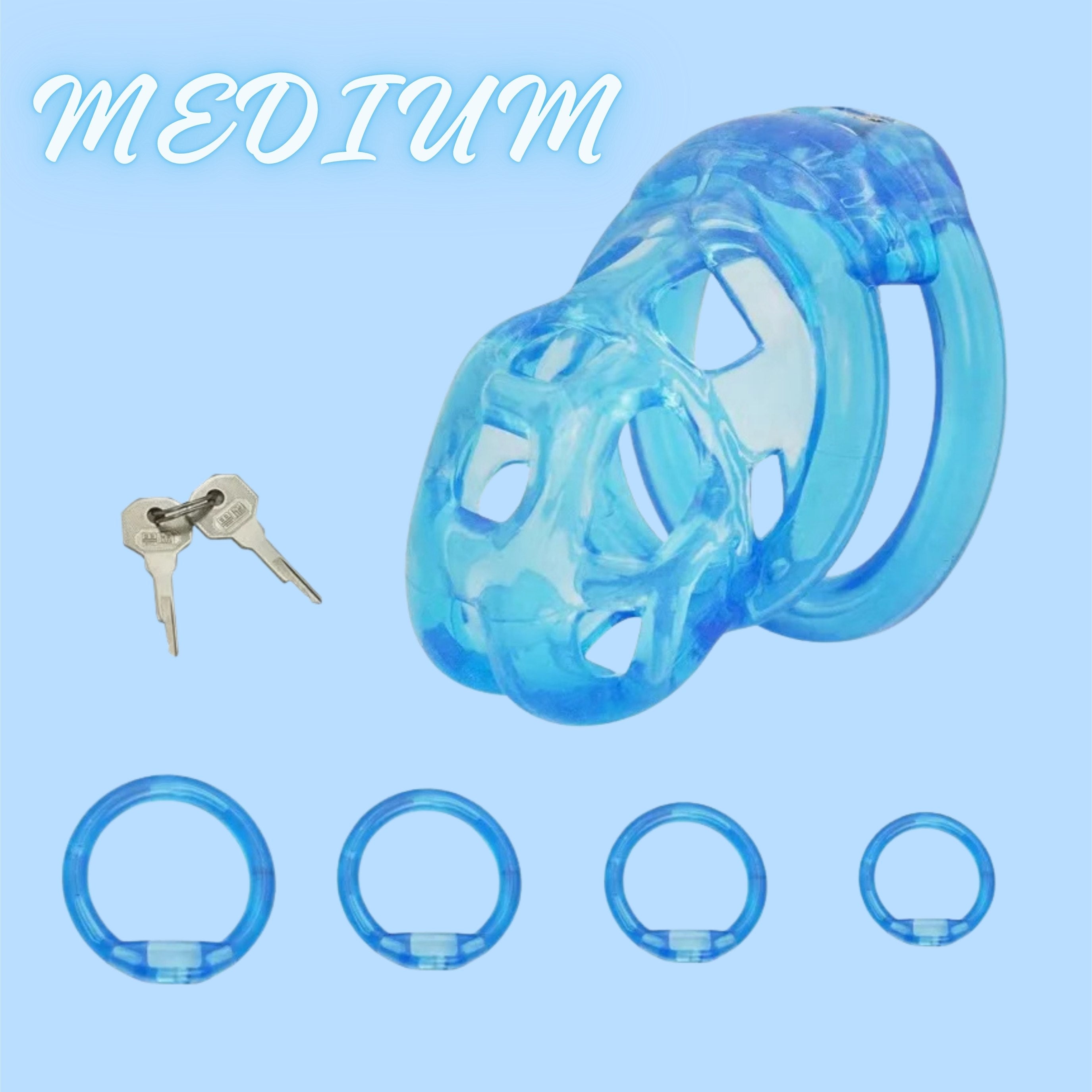 Premium Silicone Head Chastity Cage with Resin Rings
