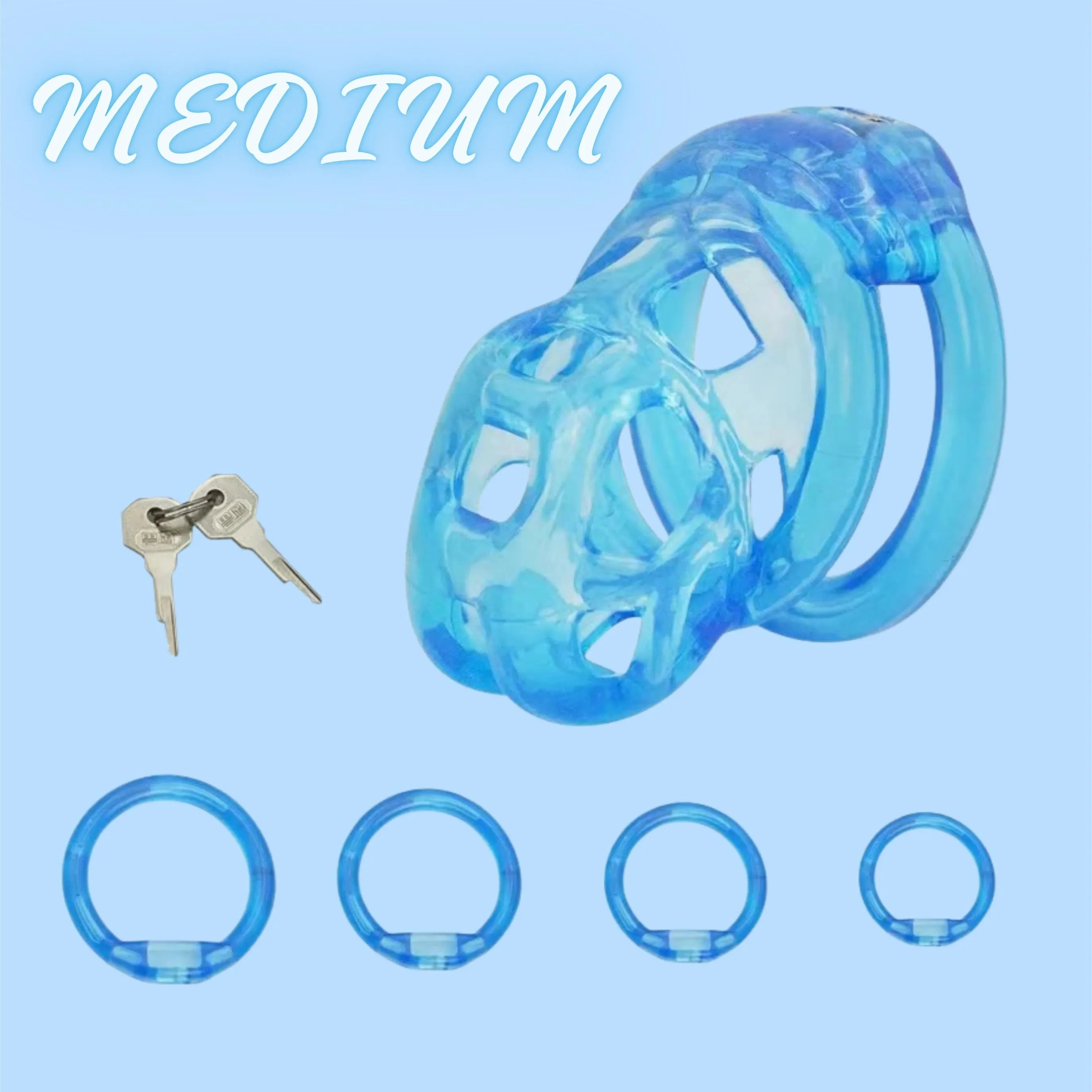 Premium Silicone Head Chastity Cage with Resin Rings