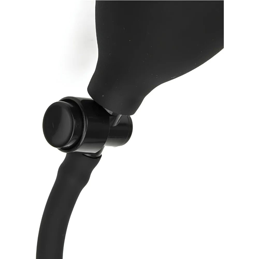 Black Inflatable Vibrating Adult Toy with Manual Air Pump