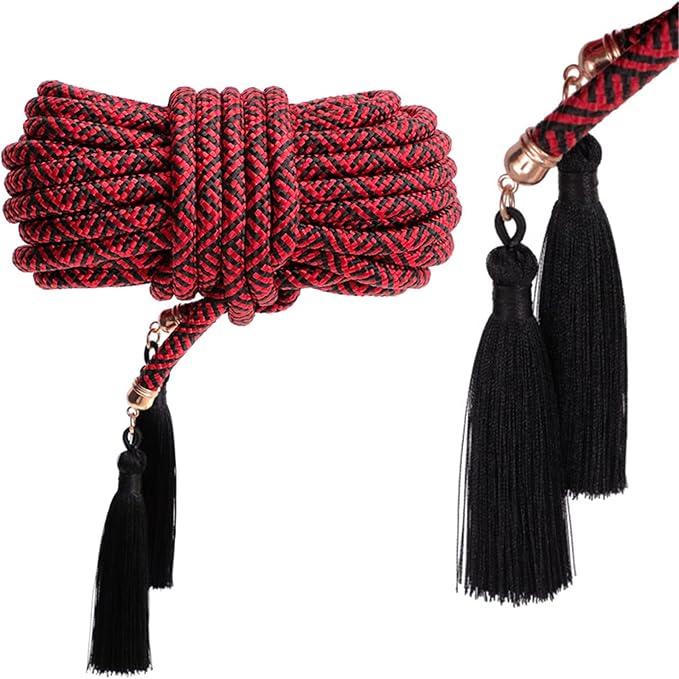 Red & Black Braided Design Hardcore Tie Rope