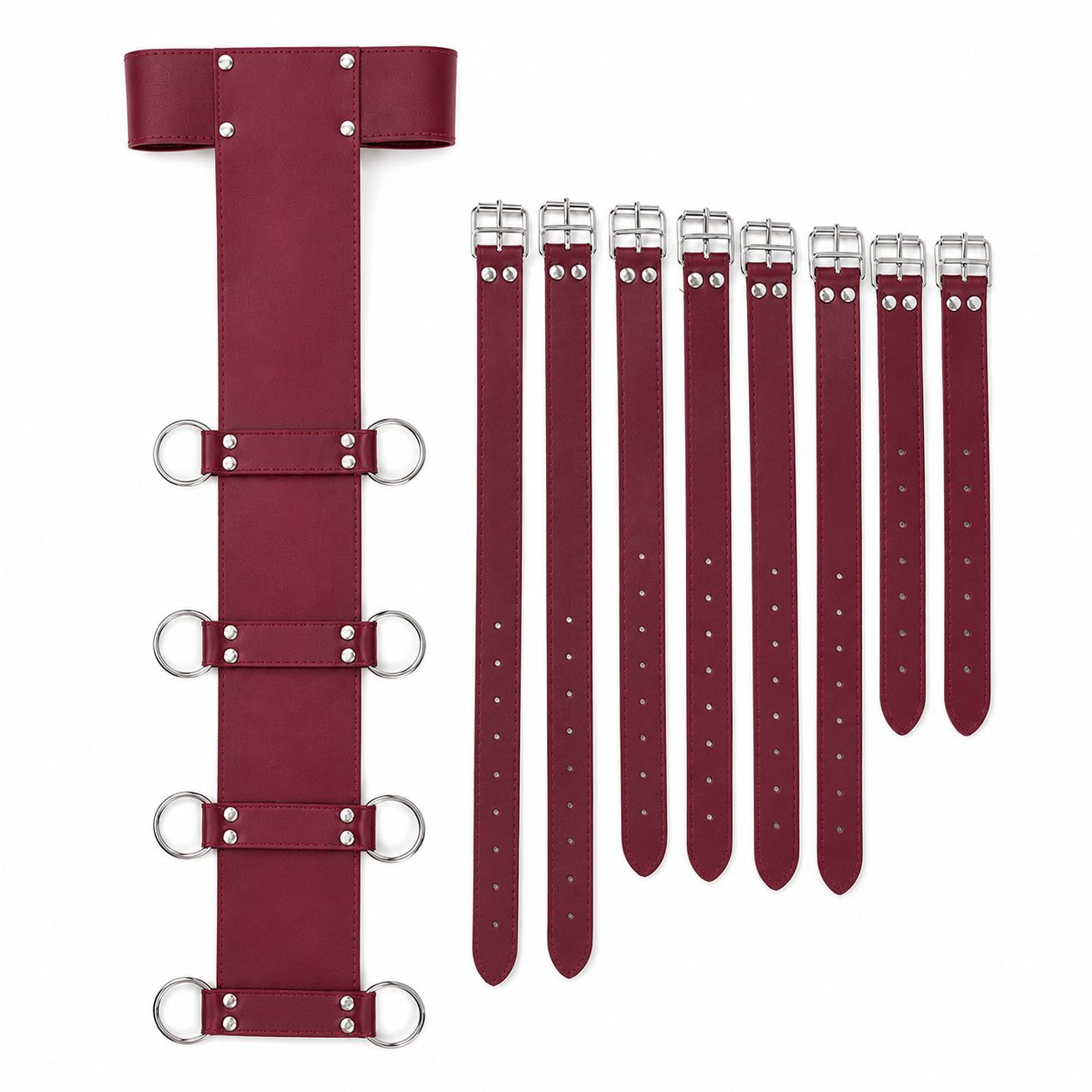 Faux Leather Back Bondage Spine Restraint Harness