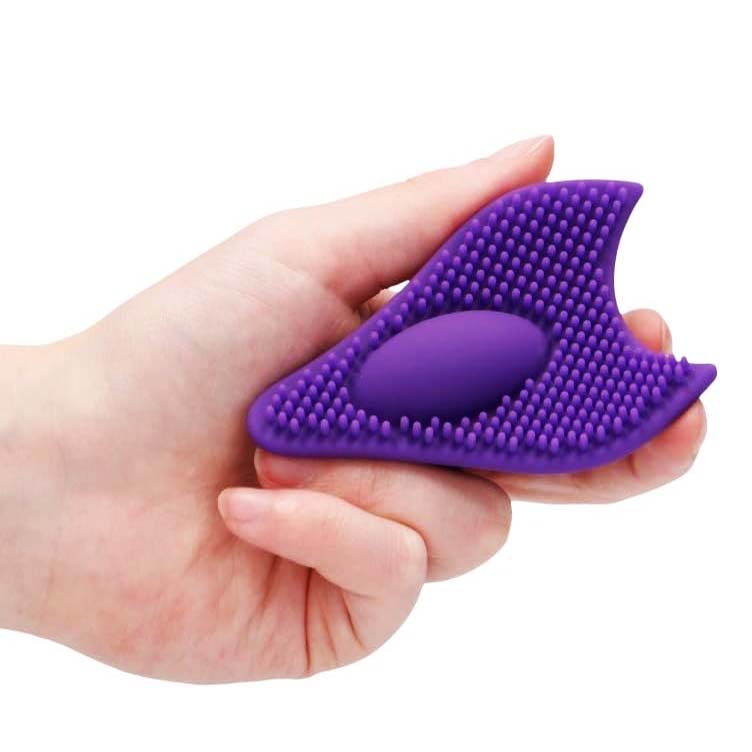 Dotted Silicone Electric Purple Vibrator