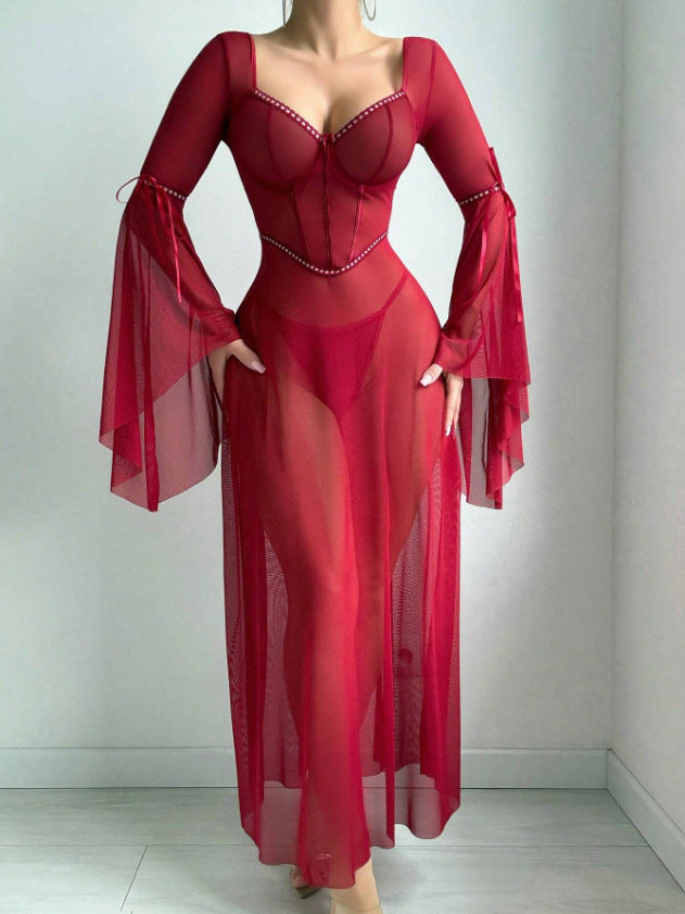 Flare Sleeve Long Nightgown