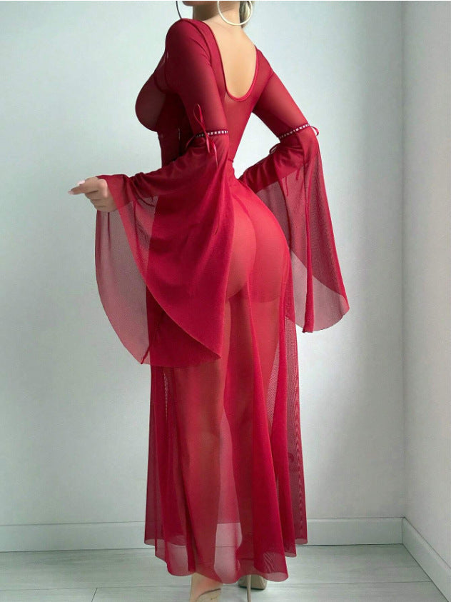 Flare Sleeve Long Nightgown