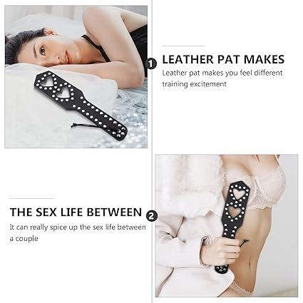 Two Hearts Deluxe Studded Bondage paddle