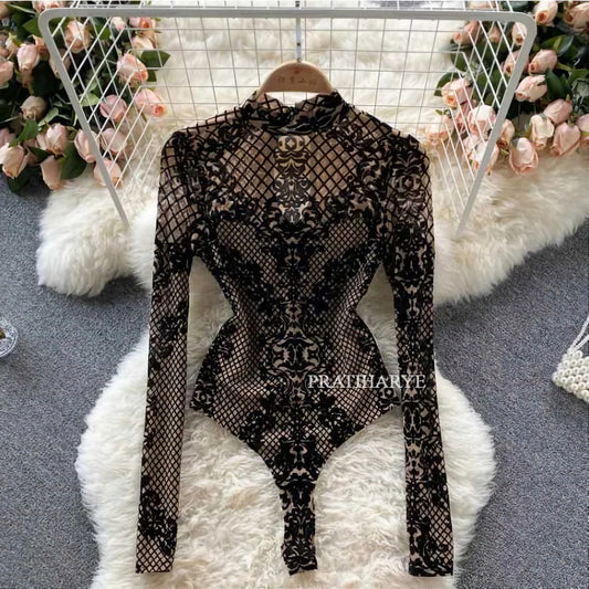 Embriodery Lace ,bodysuit, top