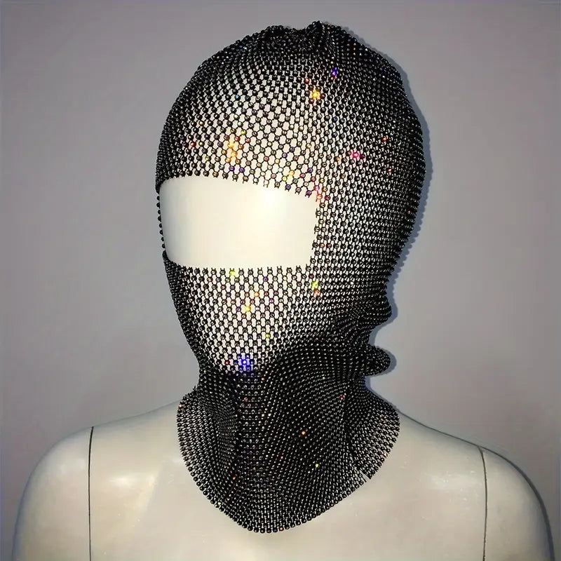 Balaclava Rhinestone Crystal Headwear Mask