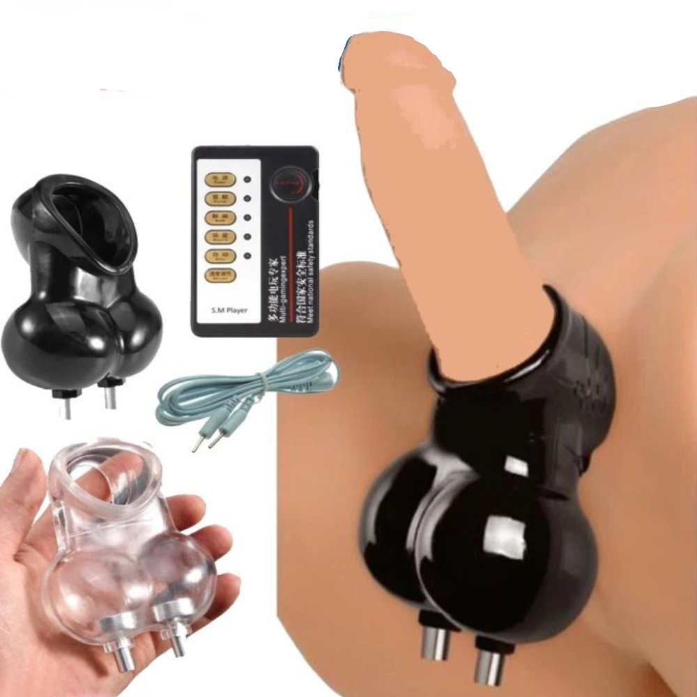 Electric Silicone Testicle Cock Rings with Remote Control