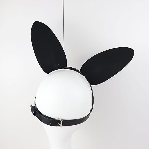 Black BDSM Bunny Mask