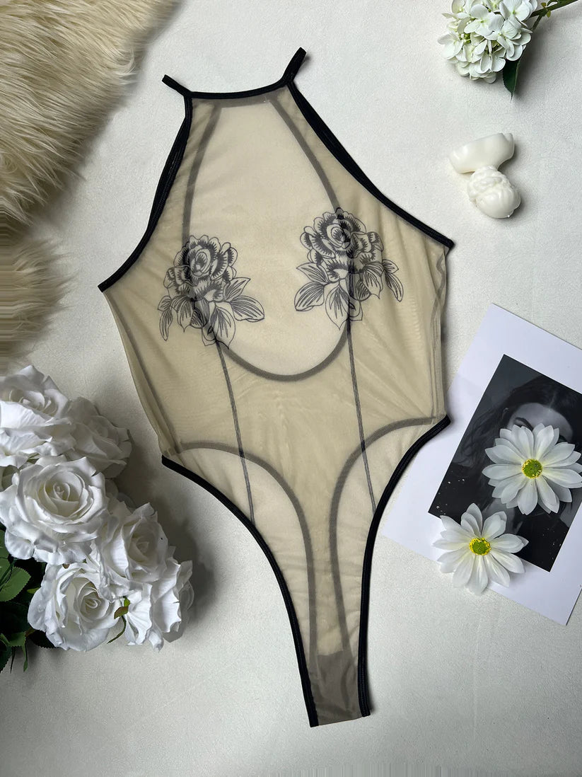 Midnight Nude Sheer Bodysuit
