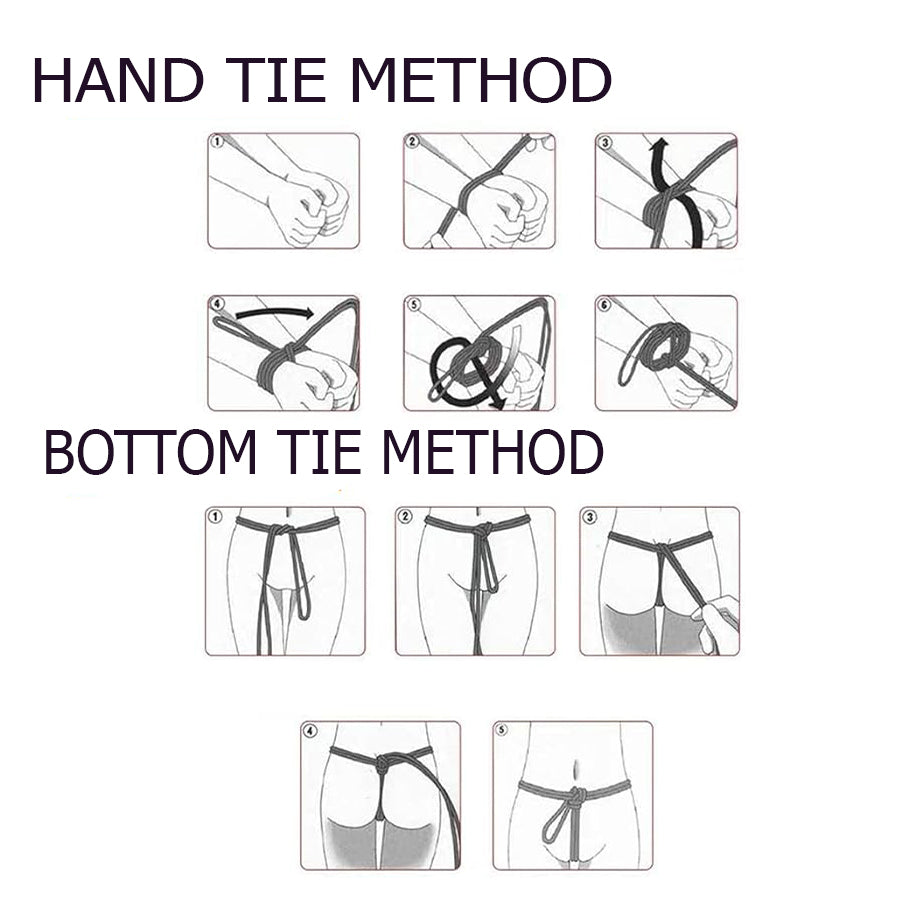 10M Red Bondage Rope with Metal Clip